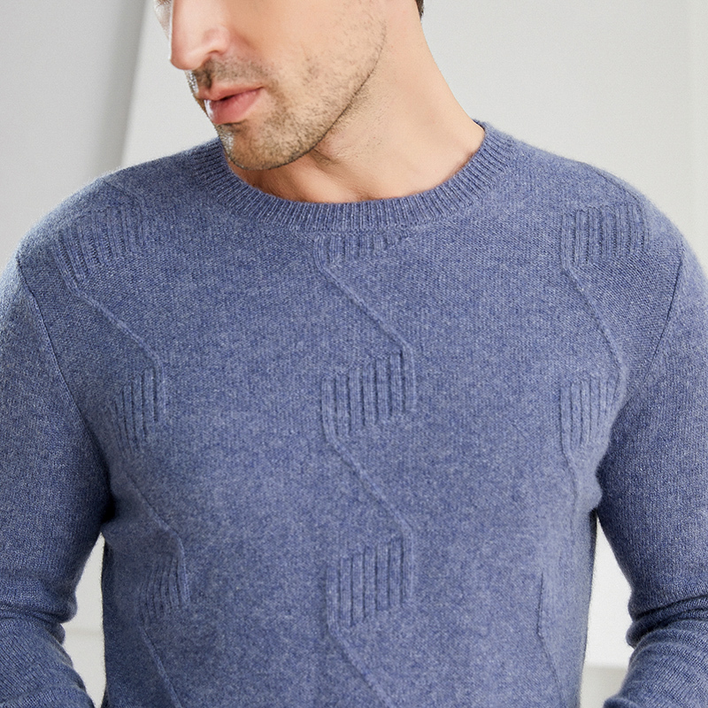 

Classic male 100% cashmere goat sweaters casual neck long sleeve autumn pullovers winter tops high quality clothing thickening, Wumailan