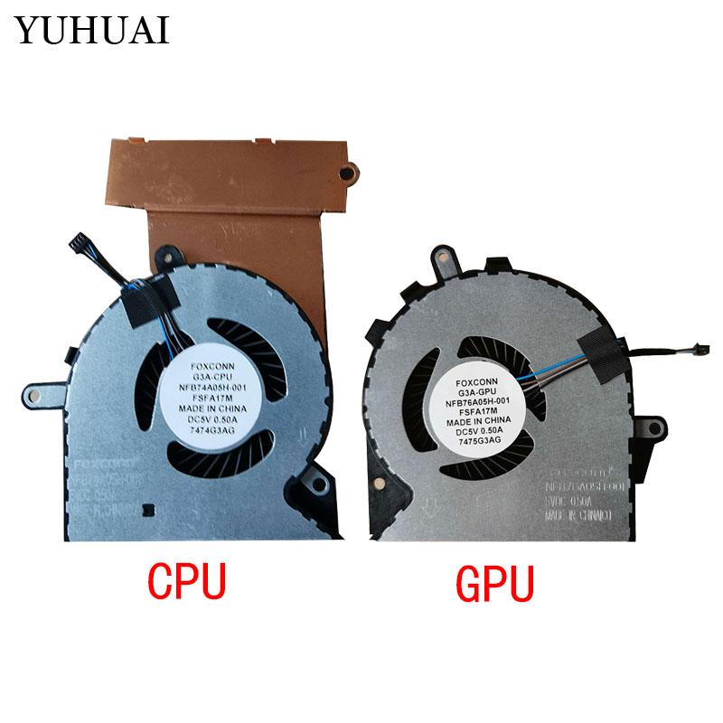 

NEW CPU+GPU cooling Fan For Omen 15-CE 15-CE010CA 15-CE020CA 15-CE030CA15-CE051NR TPN-Q194
