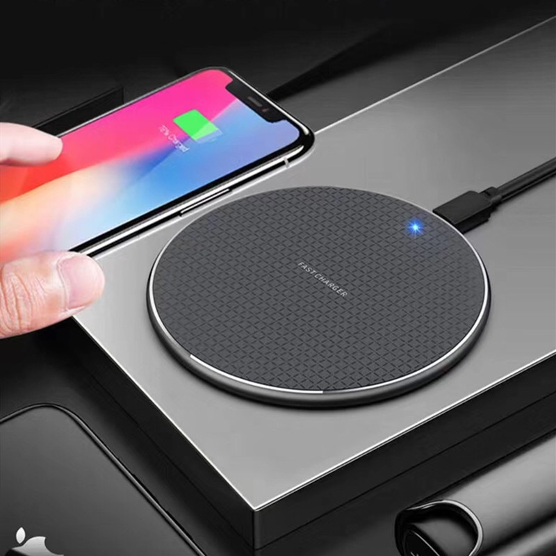 

10W Qi Wireless Charger For iPhone 8 X XR XS Max QC3.0 10W Fast Wireless Charging for Samsung S9 S8 Note 9 S10 USB Charger Pad