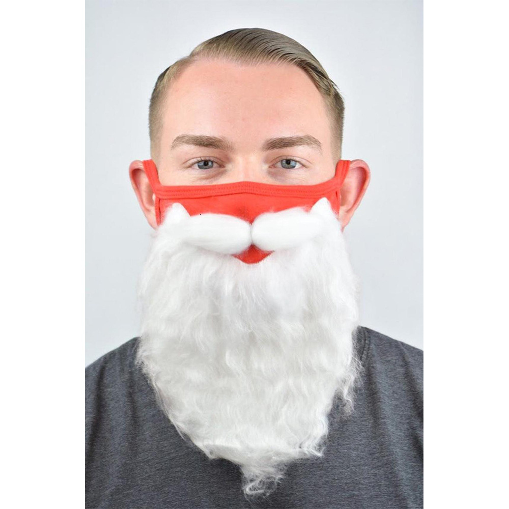 2021 Outdoor Proof Dust Santa Beard Claus Mask Cotton Mask Christmas