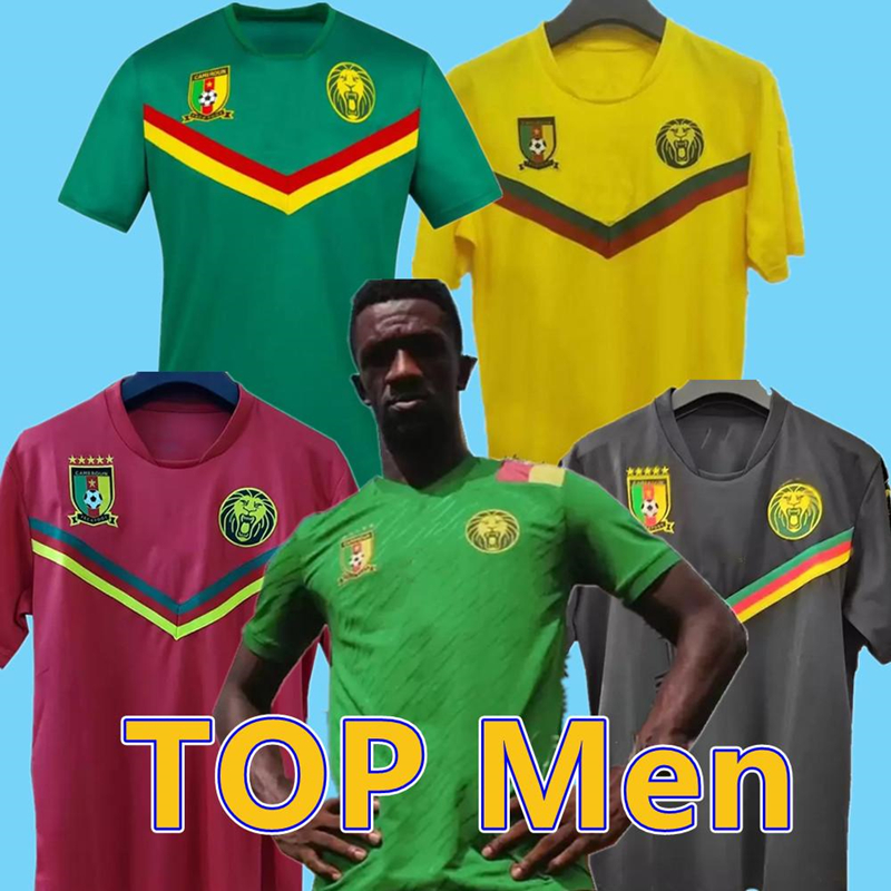 

2022 Cameroon soccer jerseys home green Cameroun #8 Anguissa 2023 Mboba Choupo-Moting Bahoken Ganago #7 Toko Ekambi Hongla National Team 22 23 football uniform, 2021 away no patch