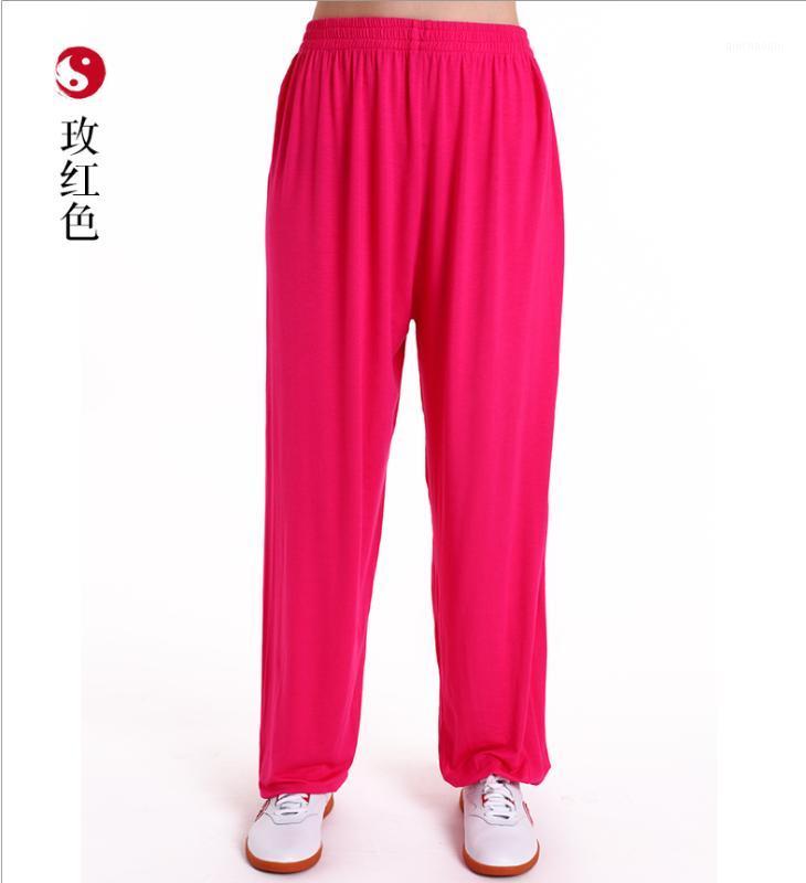 

Men Women Martial Arts Tai Chi Yoga Pants Acrobatics Pants Cropped Fitness Dance Running Ice silk1, Color e