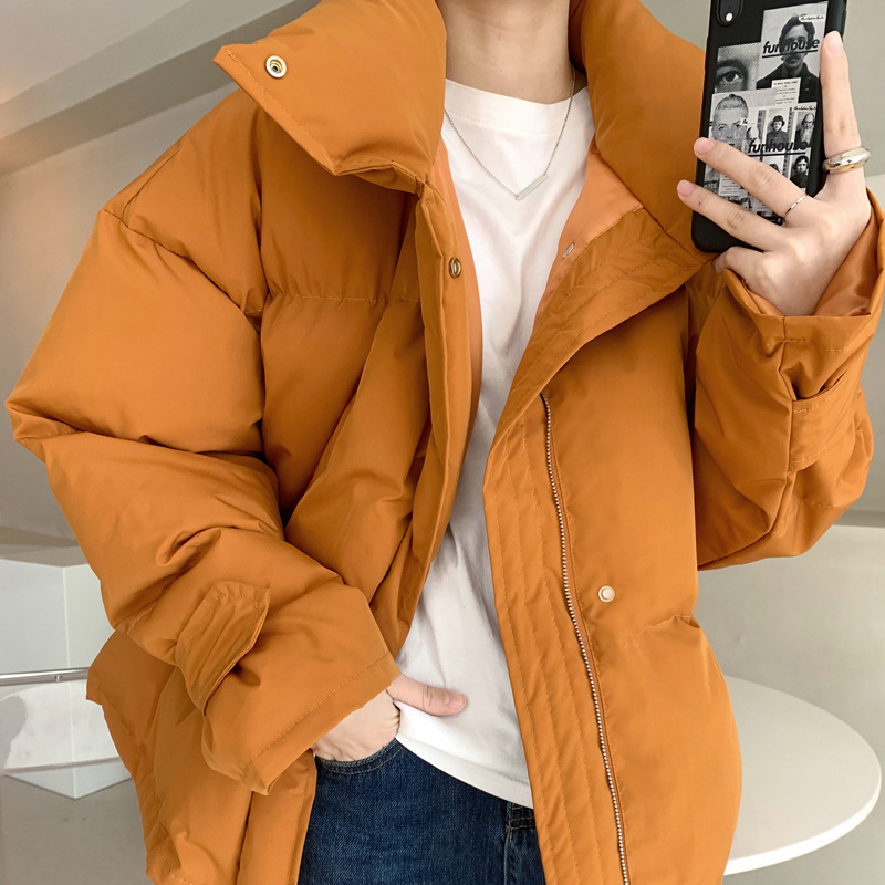 

Orange 2020 winter women's short collar Korean version of the jacket loose chic bread cotton clothing 5 colors 9980 OABY, Red