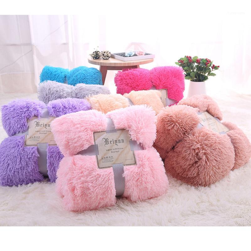 

Mikksire new high quality Bed Sofa Blanket Long Shaggy Cozy Fluffy Faux Fur Sheet Home Super Soft Warm Throw Blanket 130x160cm F1