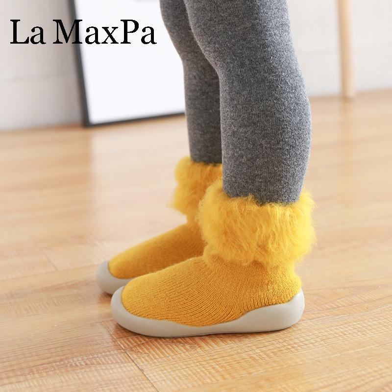 

2020 New Newborn Shoes New Baby Toddler Indoor Floor Sock Shoes Baby Non-slip Walking Boy Soft Rubber Bottom Booties1, Black