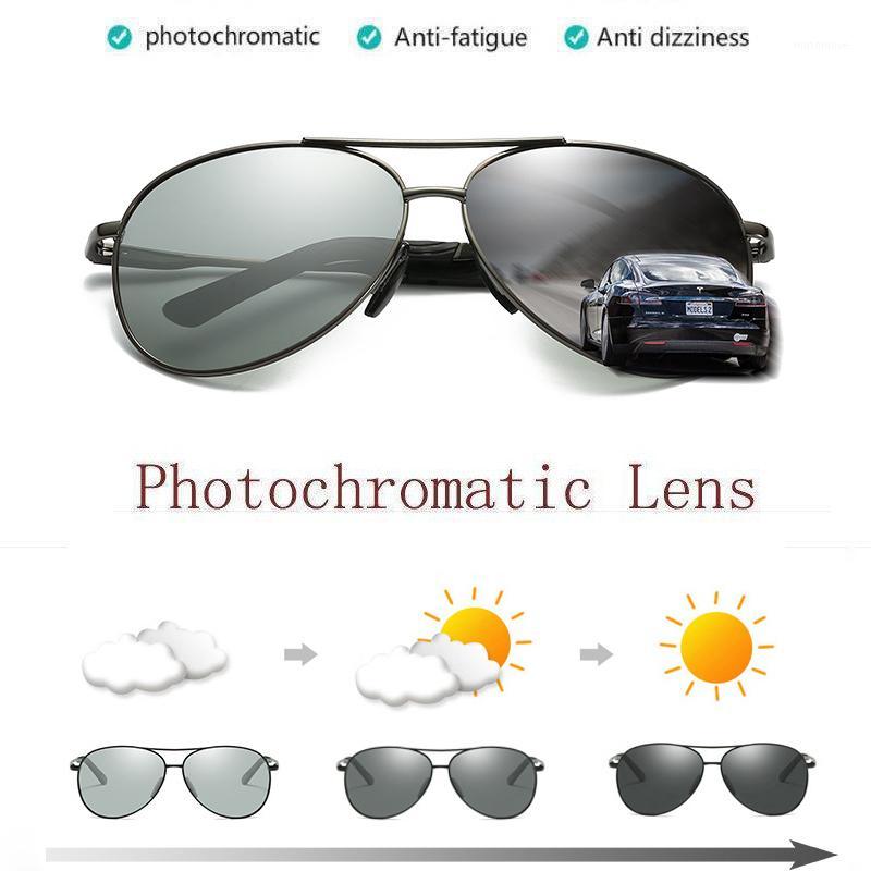 

Men UV400 Fishing Fashion Polarized Photochromatic Sunglasses Outdoor Driving Running Transition Chameleon Lens for women Fale1