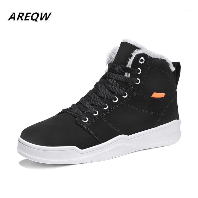 

2020 Autumn and Winter Plus Velvet Versatile Flat Non-slip Wear-resistant Snow Boots with Comfortable Warm Men's Boots1, Black