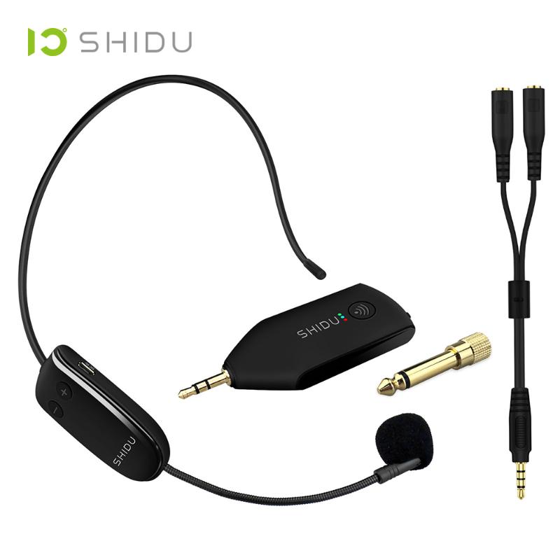 

SHIDU U8 UHF Wireless Microphone 3.5/6.5mm Plug Headset Handheld 2In1 Portable Mic Voice for Speakers Teacher Guide