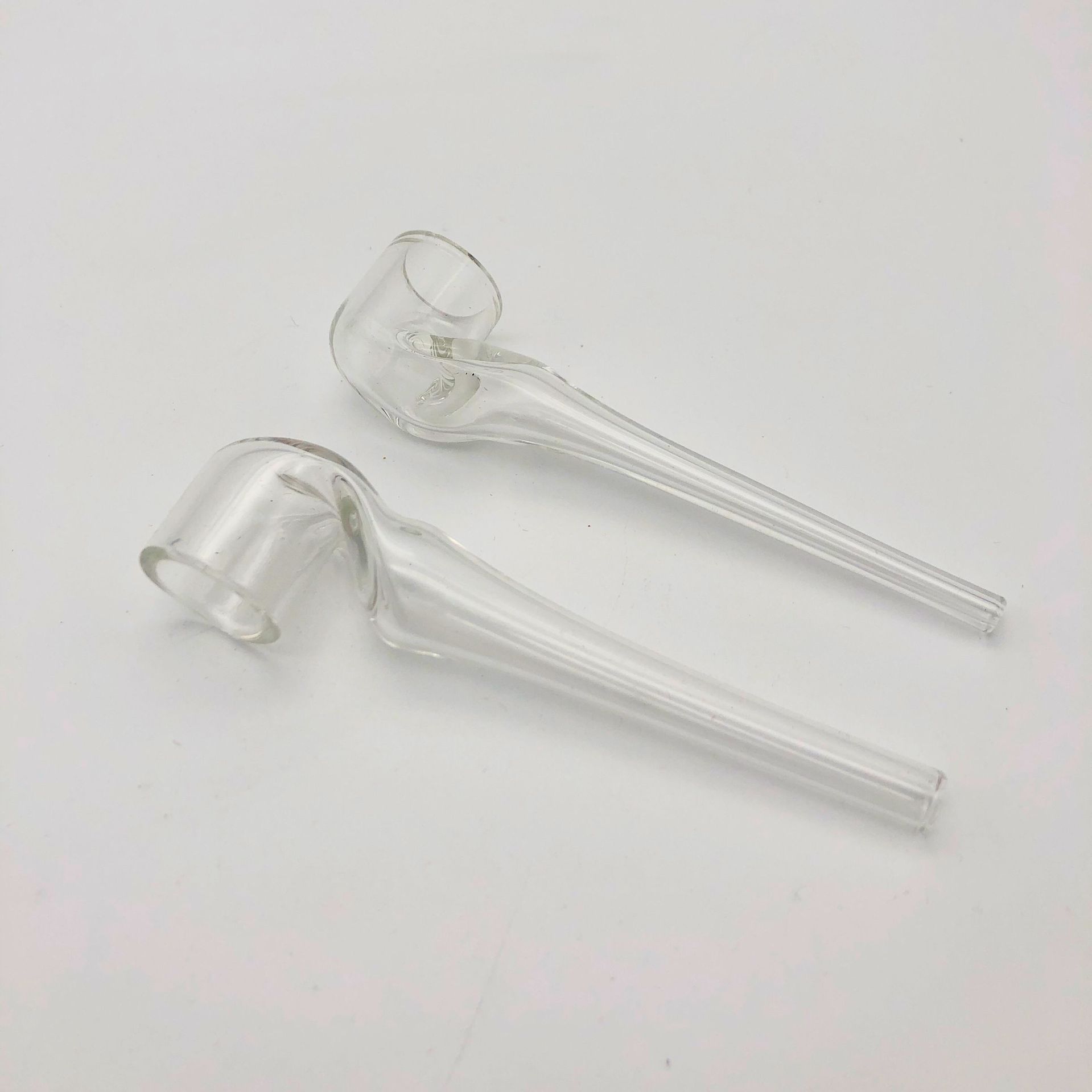 

Pyrex Oil Burner Pipes Thick Smoking Hand spoon Pipe 3.93 inch Tobacco Dry Herb For Silicone Bong Glass Bubbler