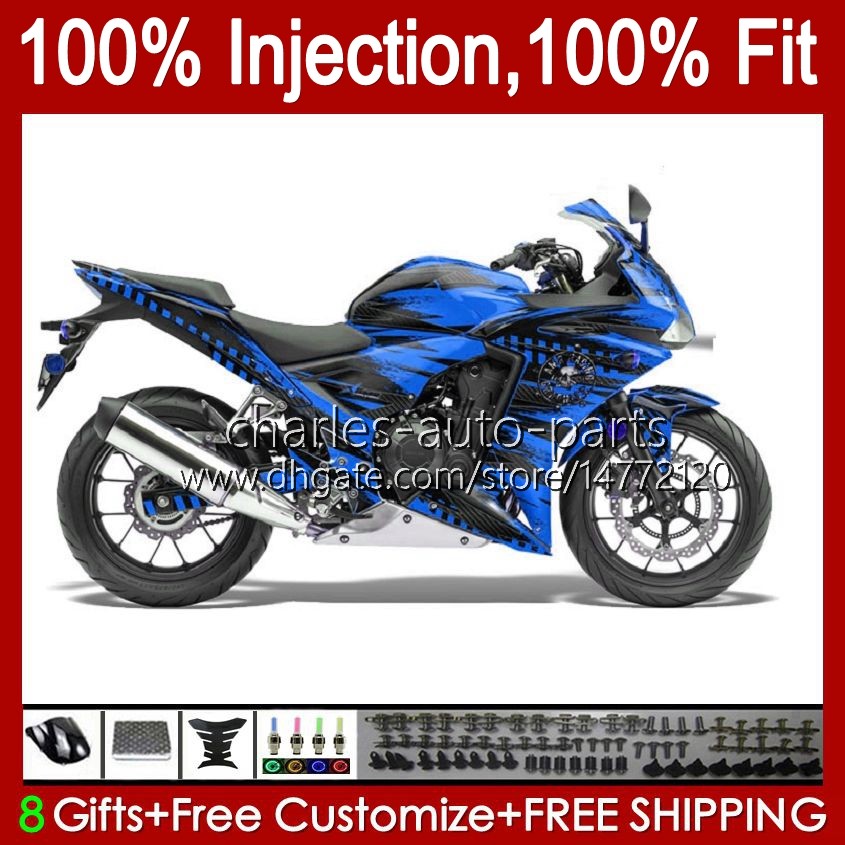 

OEM Injection For HONDA CBR500R blue glossy CBR 500 R 500R RR 101HC.147 CBR500RR 11 12 13 14 15 CBR500 RR 2011 2012 2013 2014 2015 Fairing, No. 5