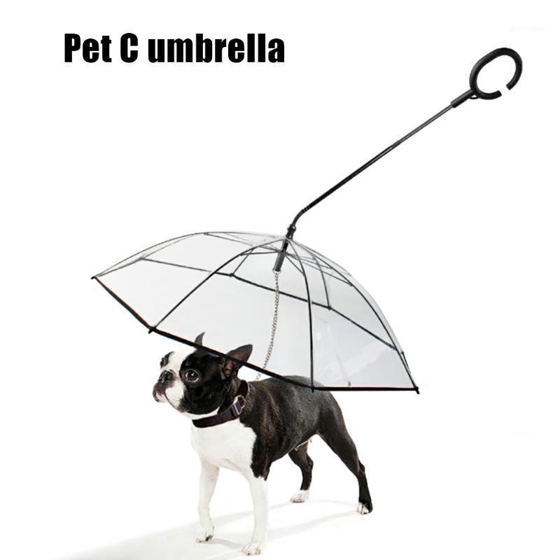 

Walking Leash Transparent Pet Umbrella Dog Raincoat Household Set Handle Outdoor Animal Dogs Ornaments for Raining1, As pic