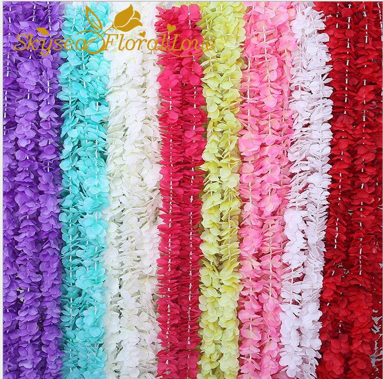

Fake flowers rattan 3.28ft artificial flowers vine home party wall wedding decoration silk vine DIY rattan, Purple