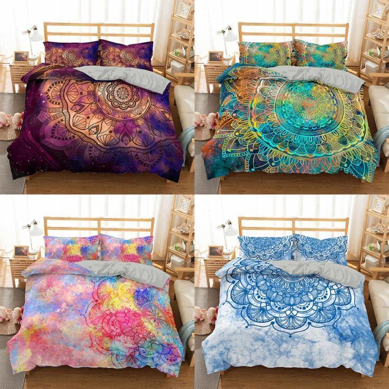 

ZEIMON 3d Bohemian Bedding Sets Boho Mandala Duvet Cover with Pillowcase 2/3 pcs Comforter Bedclothes For Home-Textile1, Sxj0712-1