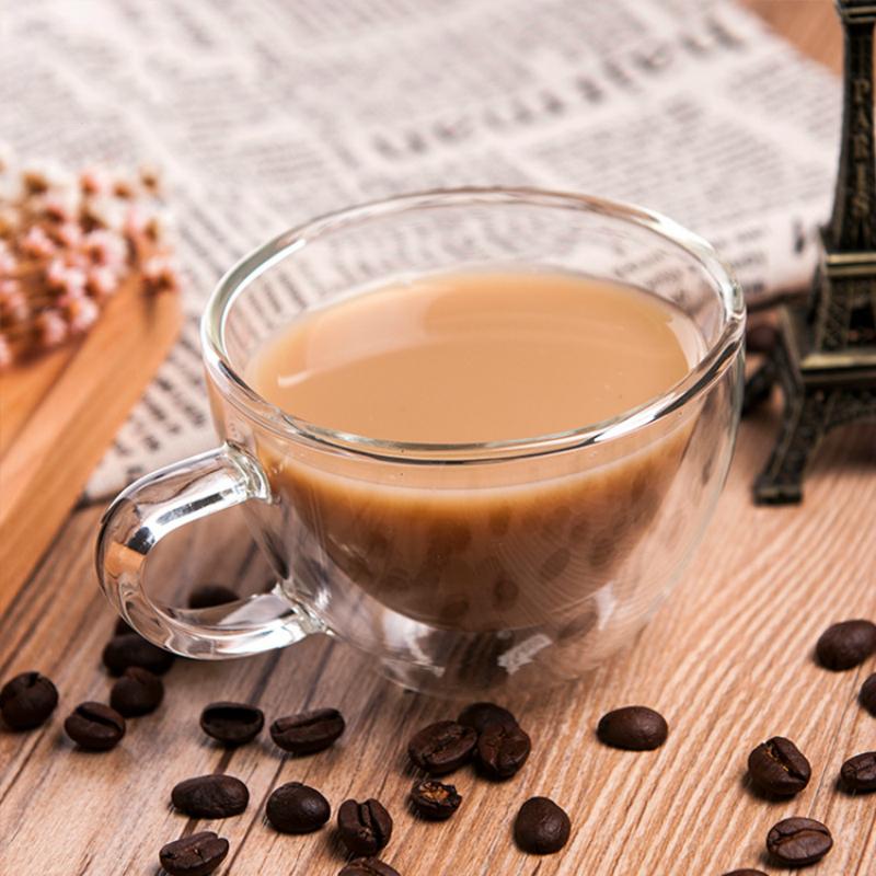 

150ml Small Espresso Coffee Mug Double Layer Glass Borosilicate BPA Free Handgrip Family Cup Dropshipper Wholesale Cafe Taza
