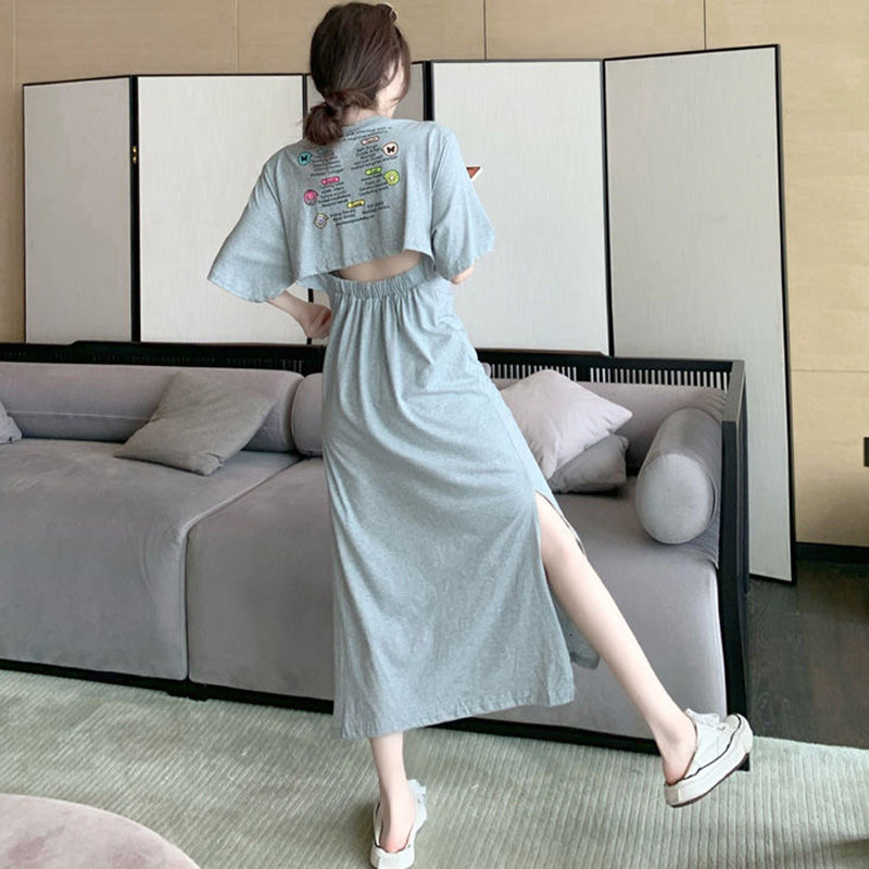 

2021 New Sexy Come Back Out Shirt Summer Fashion Women's Short Plus Size (-3xl) Printed Loose Dress 5AQP, Black