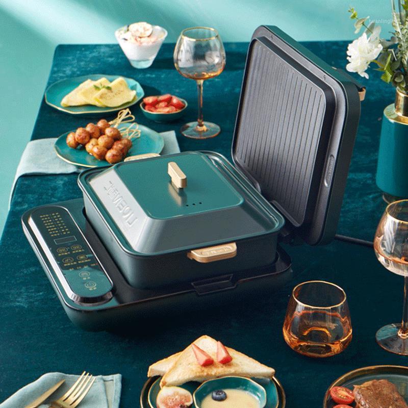 

Korean BBQ Grill Baked One-Piece Household Electric Oven Multi-Function Hot Pot Bakeware Dual-purpose Machine Grill1