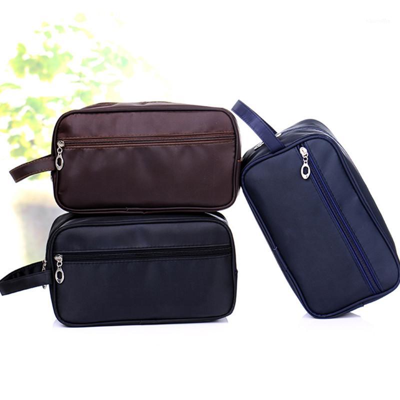 

Simple Waterproof Toiletry Kits Men Women Wash Bag Cosmetic Bags Admission Package Travel Pouch1, Black