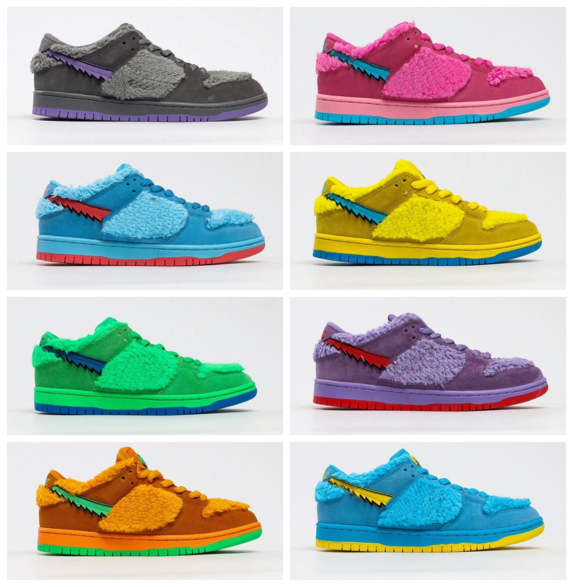 

Beat Quality three bears SB Dunks Low Mens Womens Running Shoes Blue Yellow Green Purple Bears Men Sport Shoes Trainers Sneakers Size 36-45, Double box