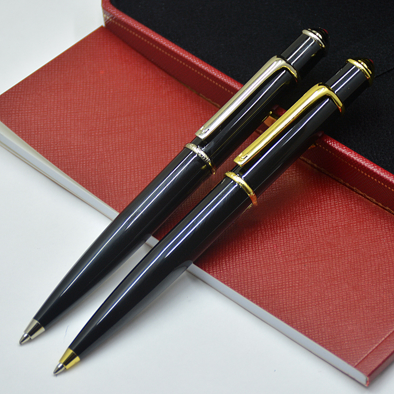 

High quality Famous ballpoint pen with blue or red stone stationery office school supplies writing refill gift pens low price, As picture