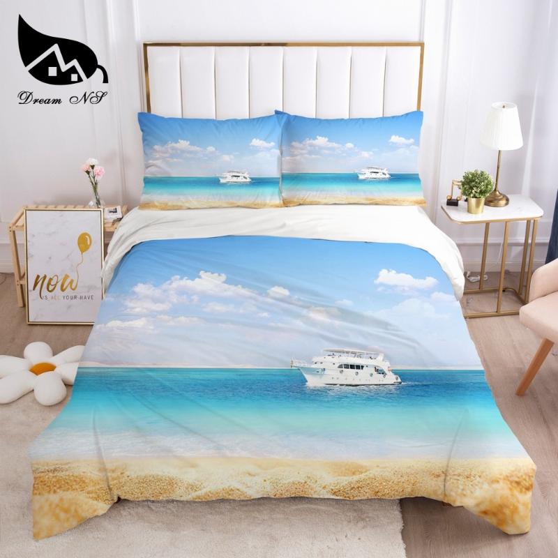 

Dream NS Beach view Art Bedding Home Textiles Set King Queen Bedclothes Duvet Cover Bedding Set bed linen ropa de cama, Landscape 021