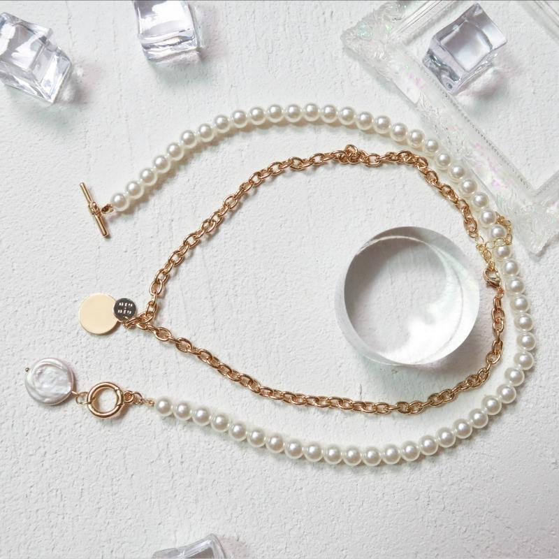 

Multilayer Necklace For Women Pearl Coin Pendant Choker Wedding Punk Gold Color Necklaces Jewelry Chain Riverdale Groot Gothic1