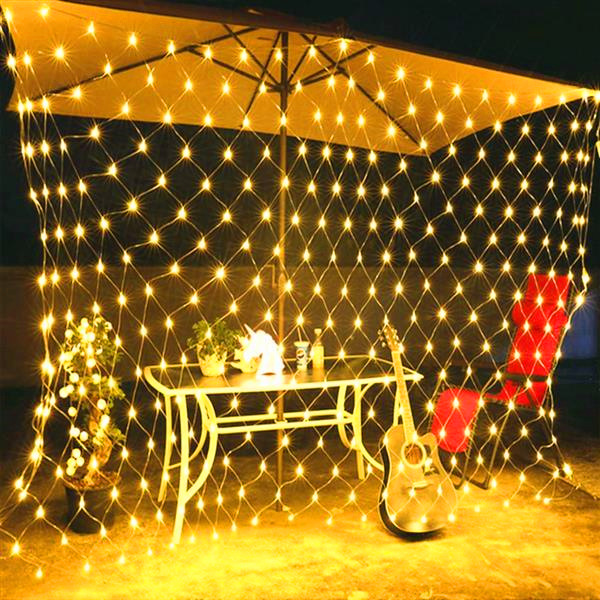 

Best seller 210 LED Fairy Net Light Mesh Curtain String Wedding Christmas Party Decor Warm White LED Strings