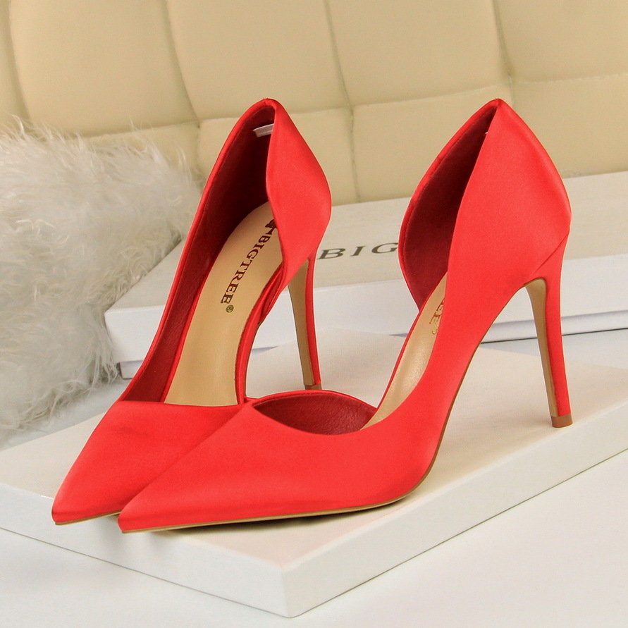 

2021-youngest .5cm blue stilettos female pumps luxury lady tacons prom scarpins burgundy dress green shoes LN6A, Silver