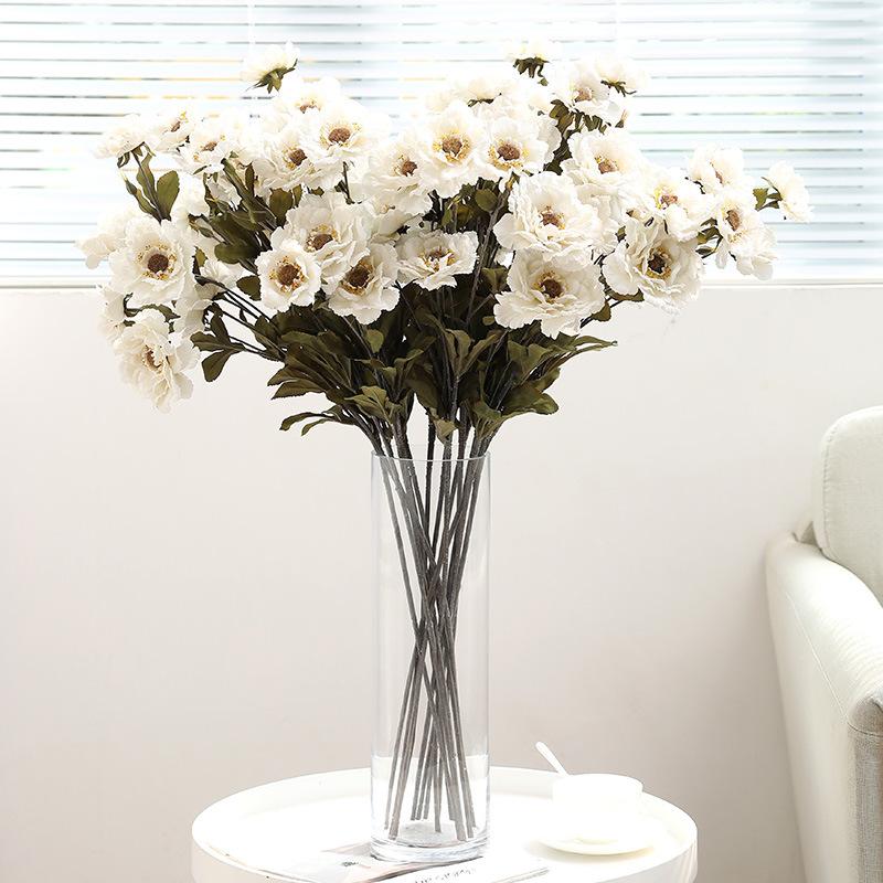 

If Xi Imitation Flowers lian he Peony Wedding Props Domestic Ornaments Artificial Flower lu yin hua Wedding Decorative Ceiling, Autumn blue