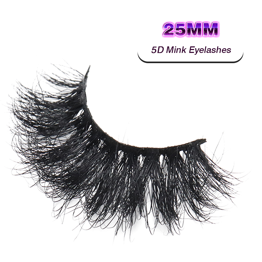 

Vmae 5D 25MM Mink Eyelashes Siberian Mink Fur lashes Sexy Custom Private Label long fluffy Eyelash Soft Natural 3D Mink Eyelashes Extension