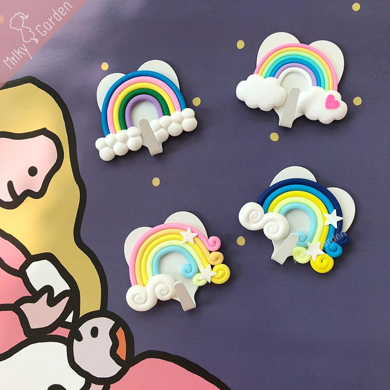 

Rainbow Star Love wall Sticky Hook for key/bag Girl Heart Children's Room Decoration small Hook