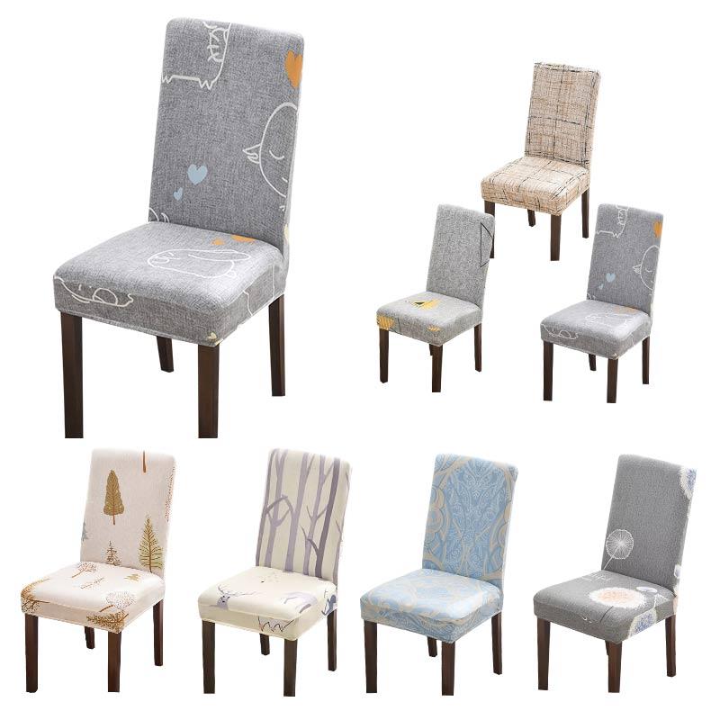 

Universal High Back Dining Chair Covers Spandex Stretch Anti-dirty Chair Seat Covers Modern Slipcovers Furniture Protector