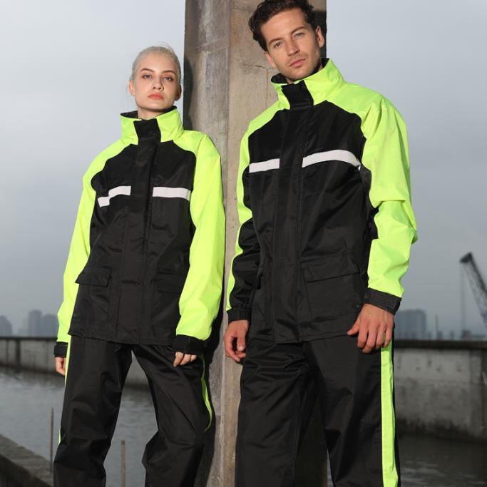 

Reflective Motorcycle Raincoat Outdoor Women Adult Hooded Travel Raincoat Suit Impermiable Impermeabile Pioggia Rainwear QEA60YY