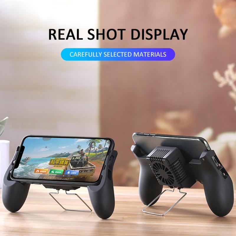 

Mobile Phone Cooler Handheld Radiator Gamepad Grip Support PUBG Phone Cooling Fan Holder For Gaming Cooling Live Broadcast