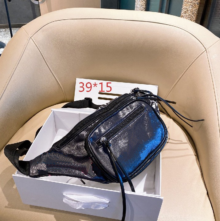 

Fashion Men's Waist Bag 21 New Designer High-end Pattern Female Messenger Handbag High Quality Texture Trendy Chest Bag WF2012072, Black