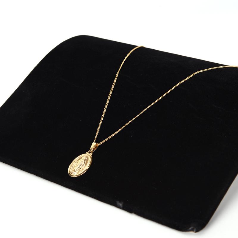 

Fashion Virgin Mary Environmental Tag Pendant Necklaces For Women Jewelry Necklace Trendy Gold Color Cross friendly