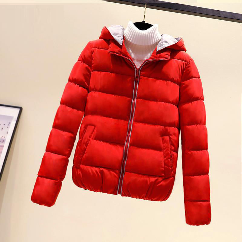 

Female coat 2020 winter parka with new fashion hood woman parkas outerwear black