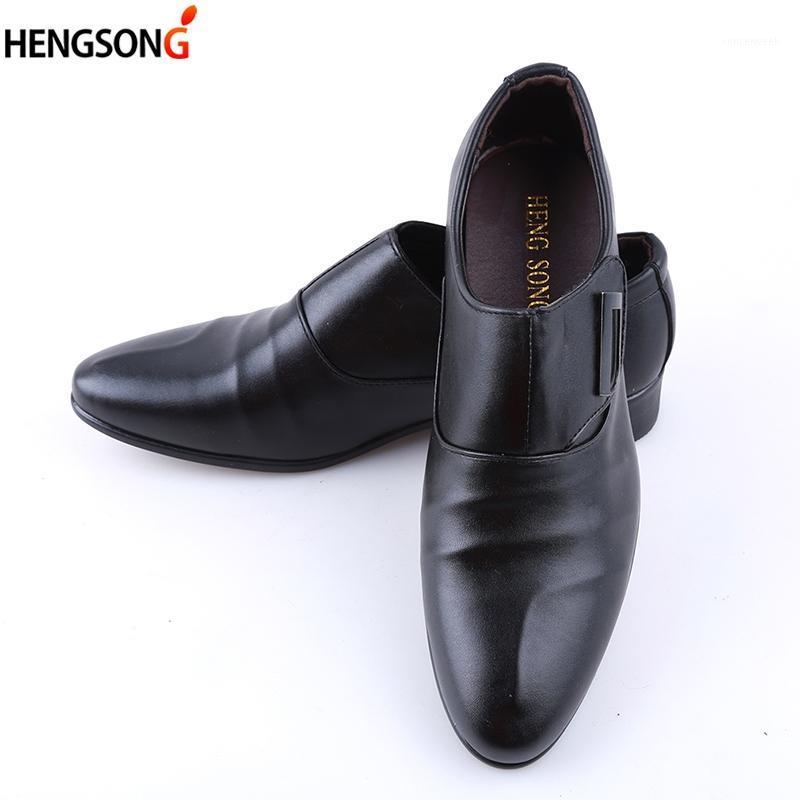 

2020 New Men's Bussiness Formal Shoes Brand Single Buckle Slip On Black Brown Man Office Party Wedding Dress Shoes Big Size 481
