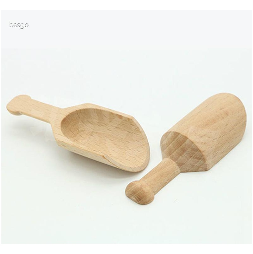 

mini wooden scoop teaspoon small salt shovel bath salt spoon milk powder scoops wood condiment spoons coffee tea mini sugar spoon dbc