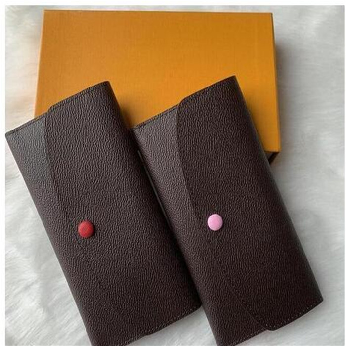 

9 colors fashion single zipper pocke men women leather wallet lady ladies long purse Wallets with orange box card D60137, Red;black