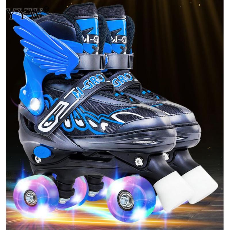 

Design For Girls Boy Kids Child Adjustable Quad Roller Skates Shoes Sliding Sneakers 4 Wheels 2 Row Line Outdoor Gym Sports, Red black wheel