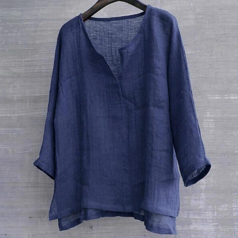 

Plus Size Mens Brief Breathable Comfy Solid Color V-neck Long Sleeve Blouse Harajuku Loose Casual Pullover Shirt For Male 2020, Black