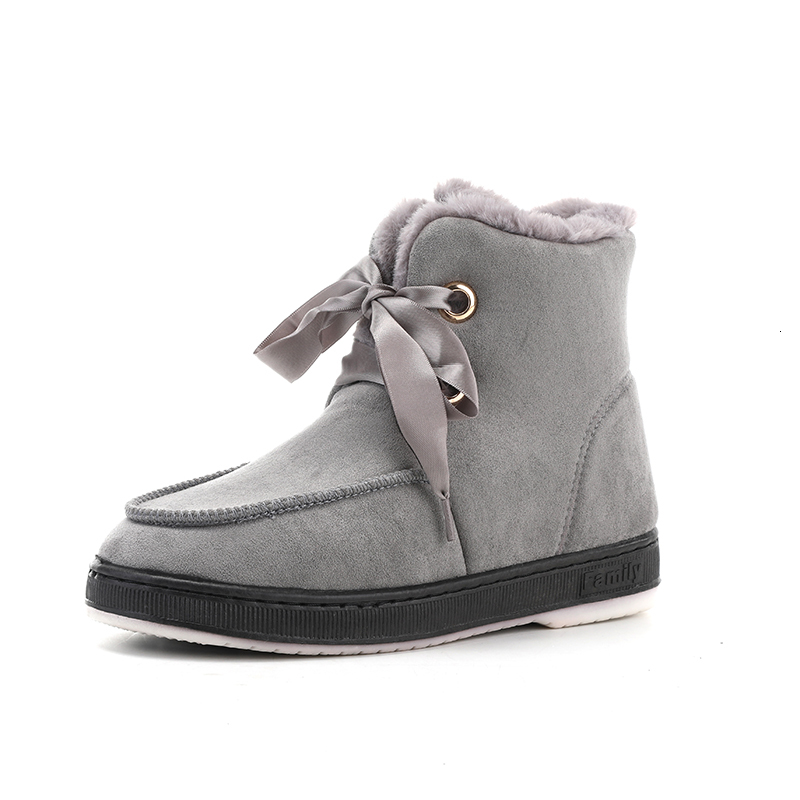 

2021 New Fashion Snow Ankle Women High Quality Lace Up Thick Fur Warm Winter Boots Shoes Yeth, Black