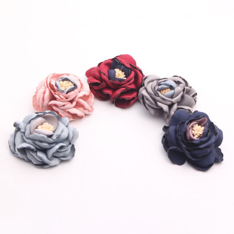 

Savica 5pcs Artificial Camellia Flowers Head For Wedding Headdress Home Decor DIY Scrapbooking Crafts Flores Accessories LX851, Blue
