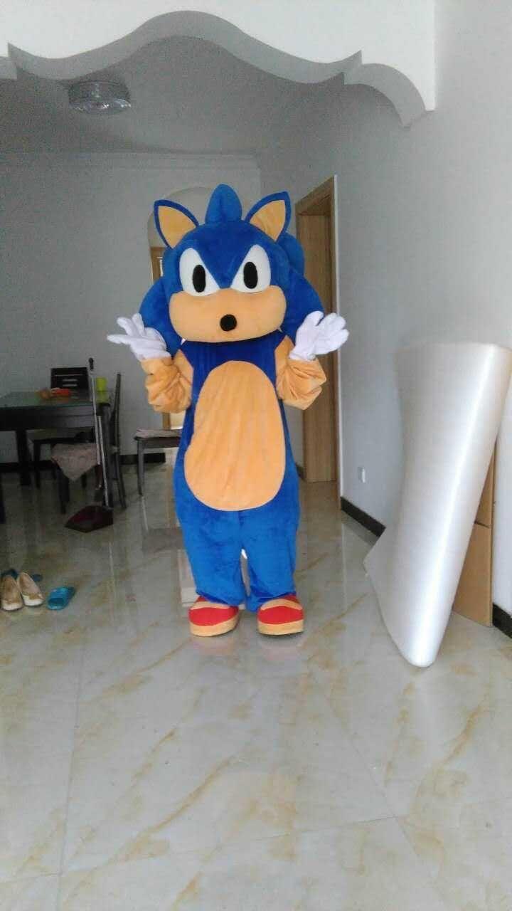 Sonic the Hedgehog Mascot Costume Character Costume mascot As fashion freeshipping Suit Halloween Christmas Birthday Dr Brown owl