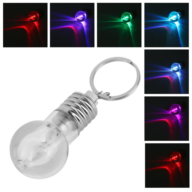 

LED Flashlight Lighting colorful Mini Bulb Lamps Key Chain Ring Keychain Clear Lamp Torch Keyring For Men Women