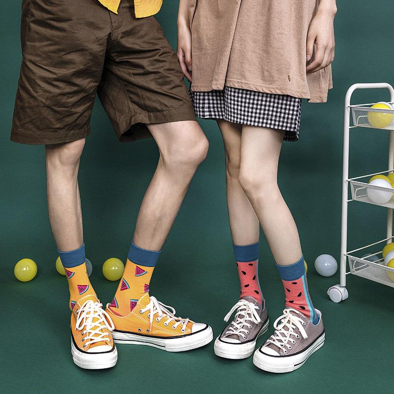 

Unisex Socks New Fashion Women Socks Man Print Cotton 1 Pair Color Schoolgirl Casual Breathable Long Happy Women, Army green