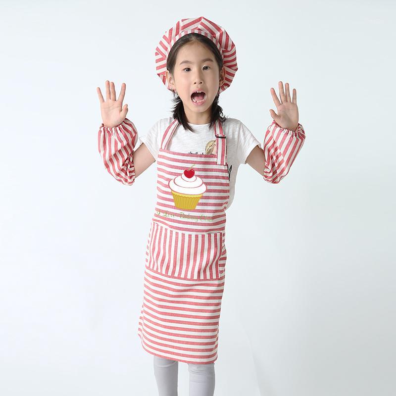 

Children's Apron Flower Shop Cake Shop Baking Restaurant Eating Adjustable Halter Sleeveless Apron Printing1