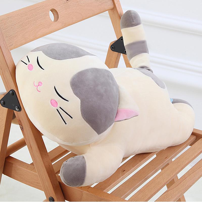 

Cute Pillow Sleeping Cat Shape Hugging Pillow Stuffed Animals Plush Soft Toy Xmas Gift For Kids L5