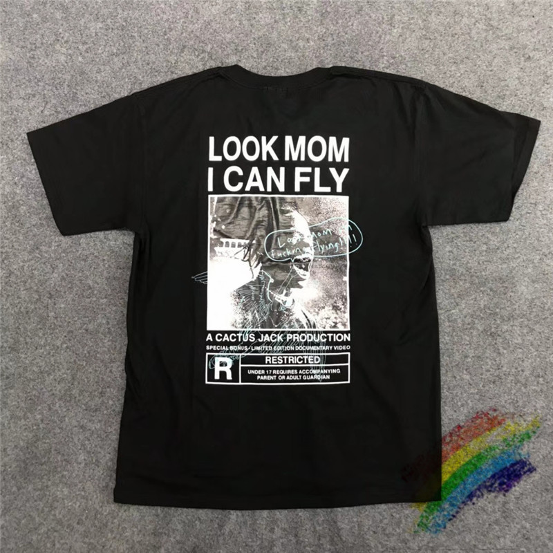 

Travis Scott Look Mom i Can Fly Custom Astroworld T-shirt Men Women 1:1 Best-Quality T shirt Top Tees T-shirt X1227, 26
