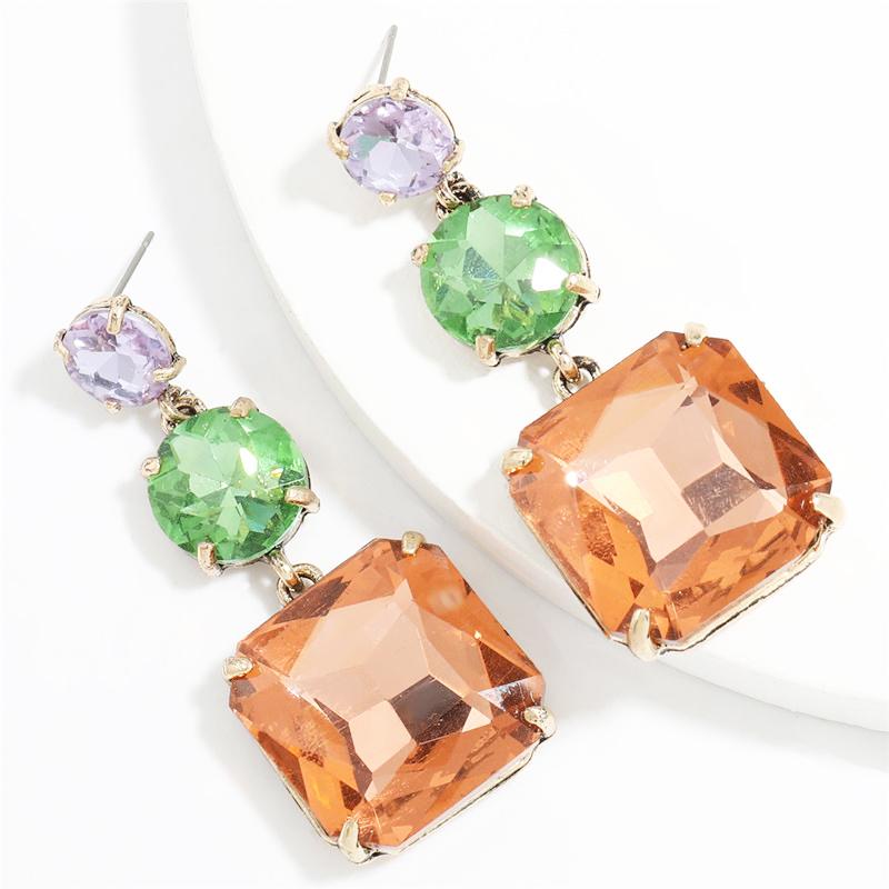 

LUBOV Multicolor Square Candy Drop Earrings Pendant Fashion Jewelry for Women 2020 New Fashion Christmas Party Christmas Earring